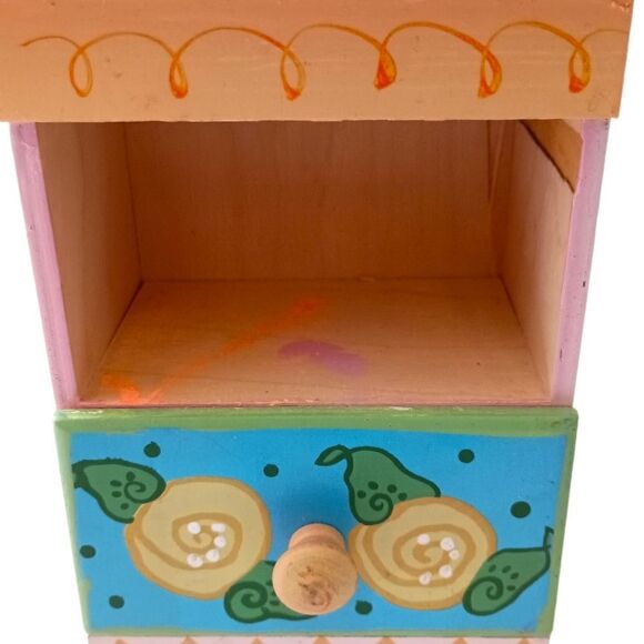 Milson & Louis Hand Painted Jewelry Box Chest Of Drawers Colorful Shabby READ - Picture 11 of 16